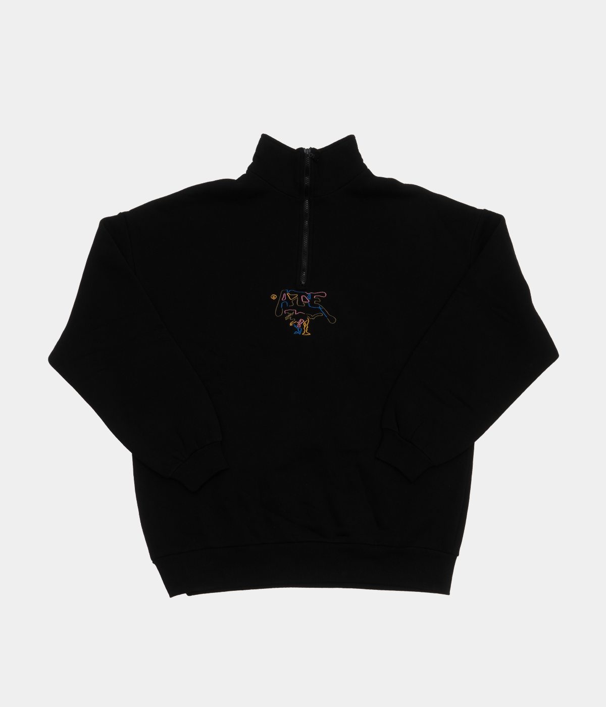 Black Half-Zip Hoodie ATE "Aterror Tag"