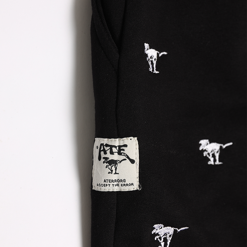 Black Shorts ATE "Embroidery Dino"