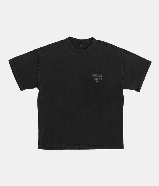 Black Acid Wash T-Shirt ATE "Aterror Tag"