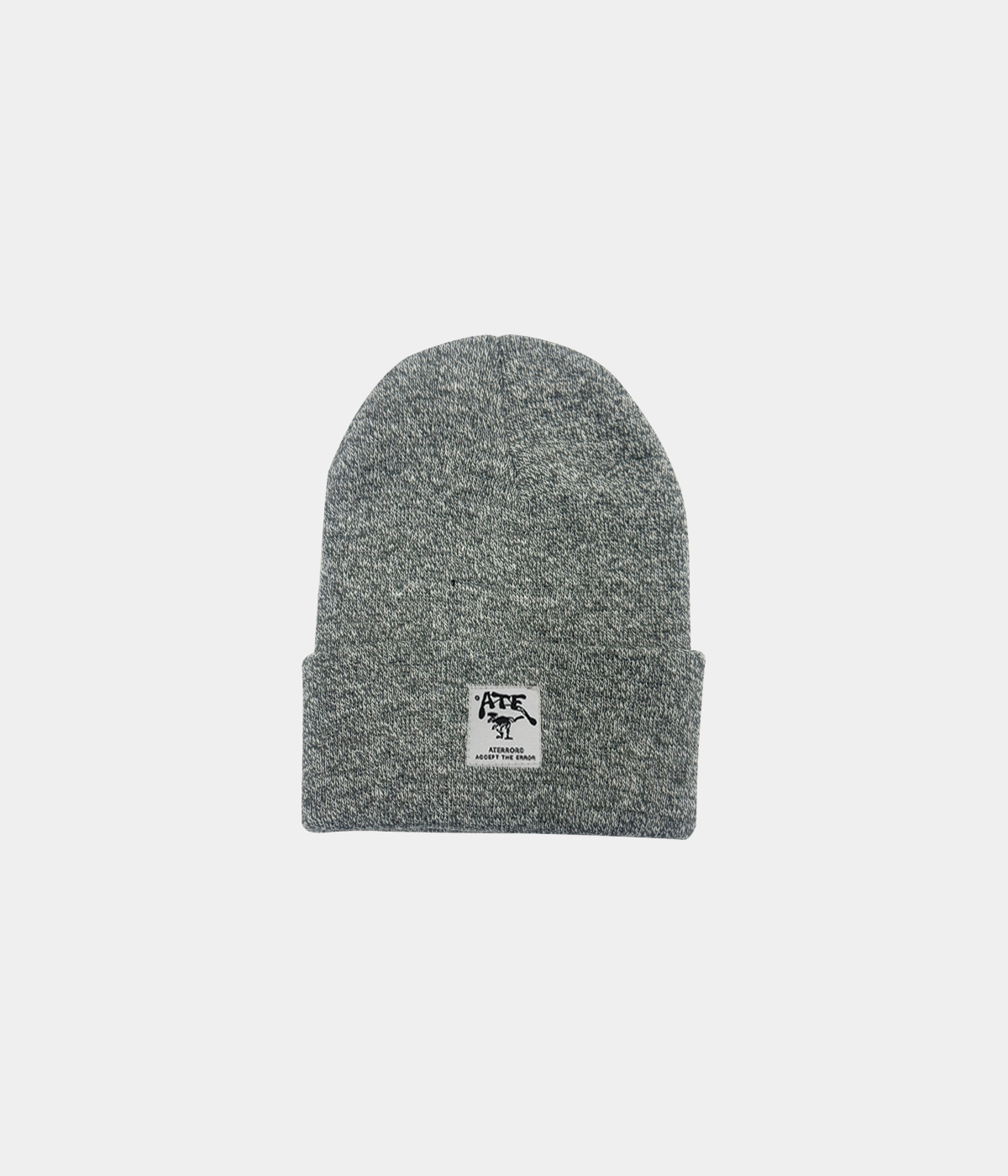 Grey Ribbed Beanie "Classic Logo"