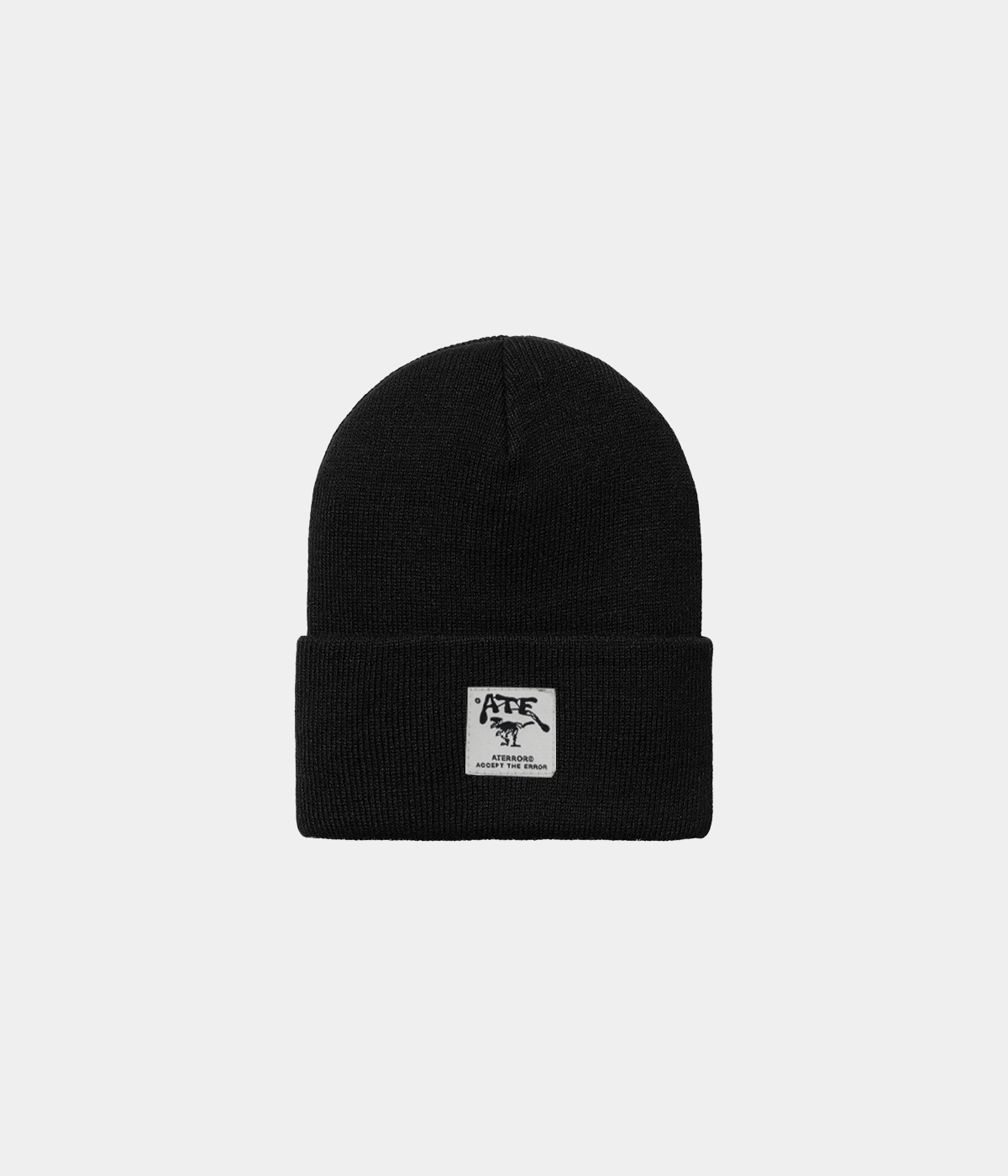 Black Ribbed Beanie "Classic Logo"