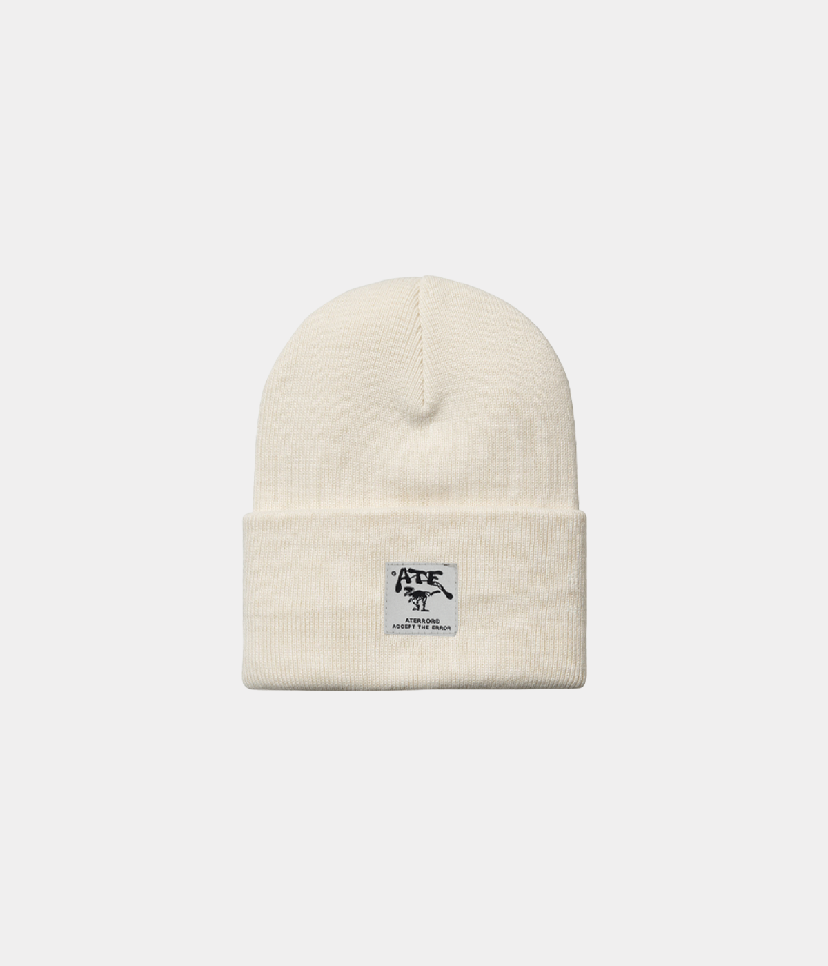 Off-White Ribbed Beanie "Classic Logo"