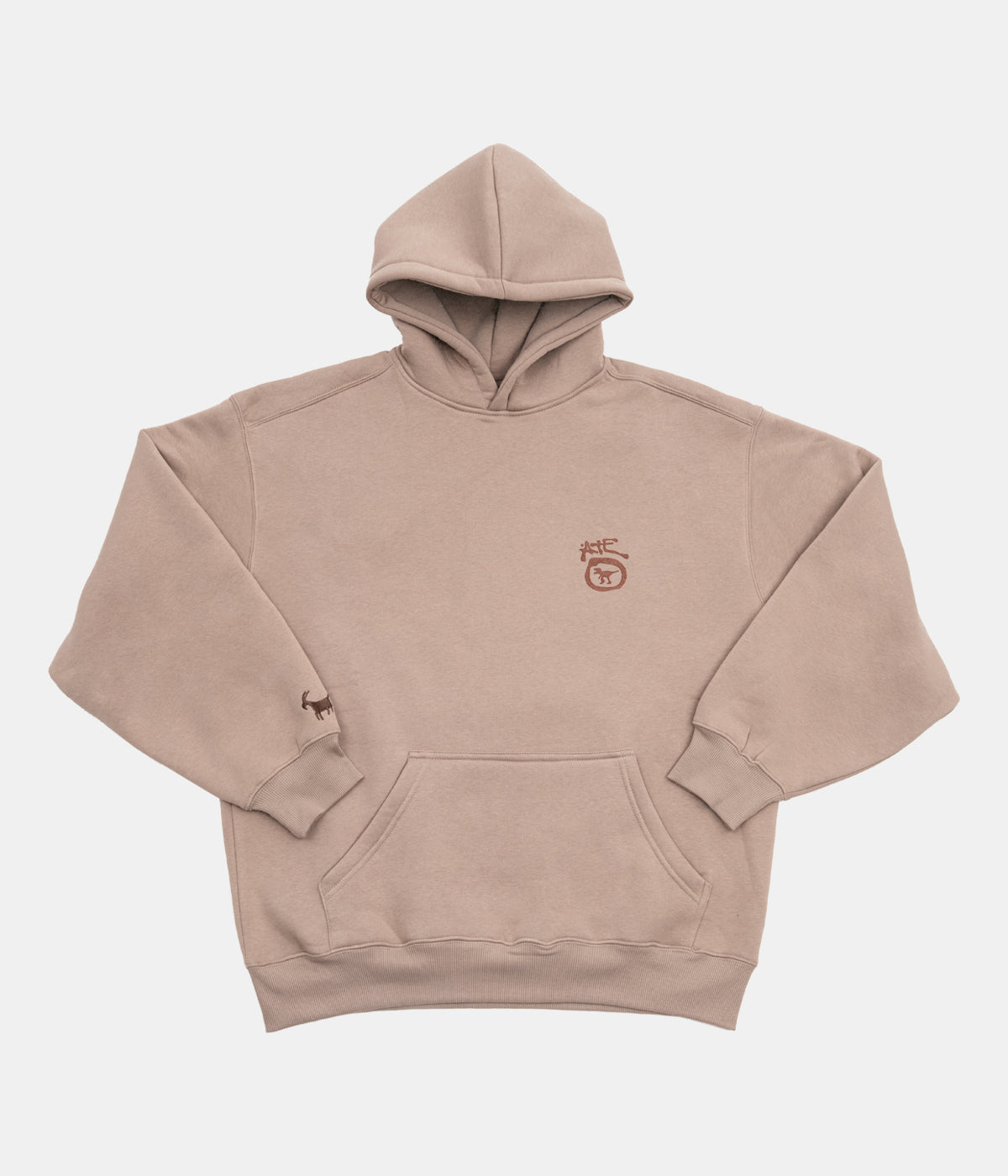 Beige Hoodie ATE "Earthborn Signal"