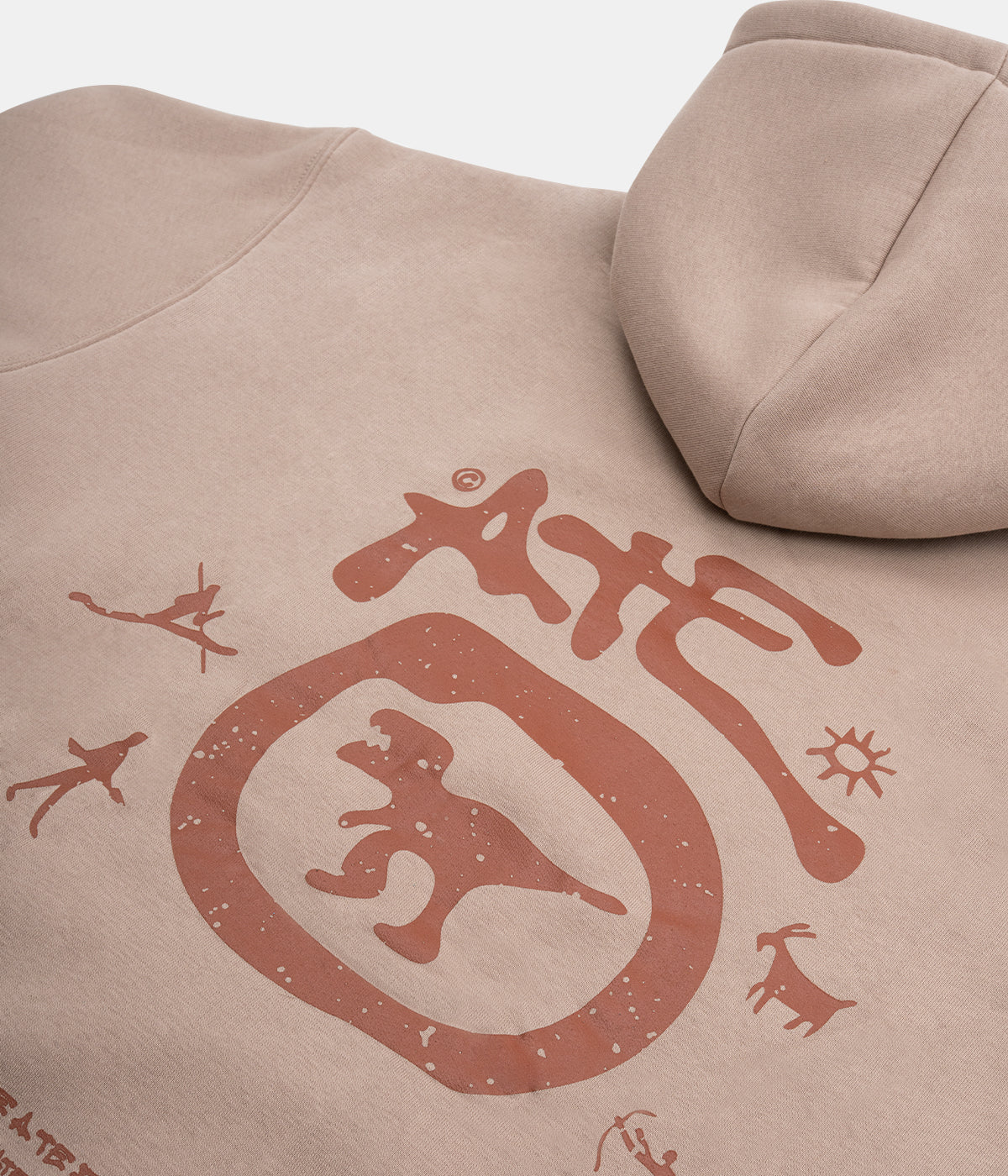 Beige Hoodie ATE "Earthborn Signal"