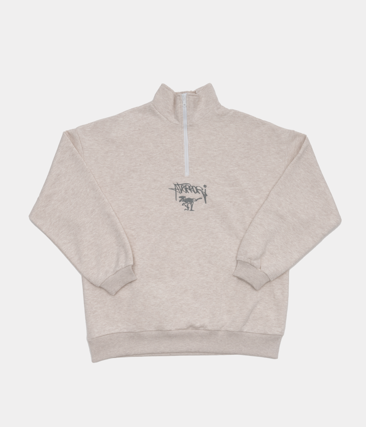 Grey Half-Zip Hoodie ATE "Aterror Tag"