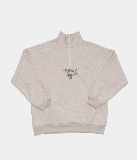 Grey Half-Zip Hoodie ATE "Aterror Tag"