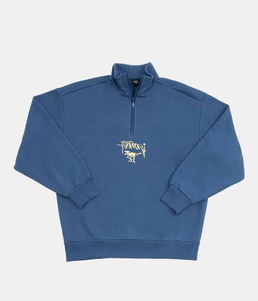 Petrol Half-Zip Hoodie ATE "Dino Tag"