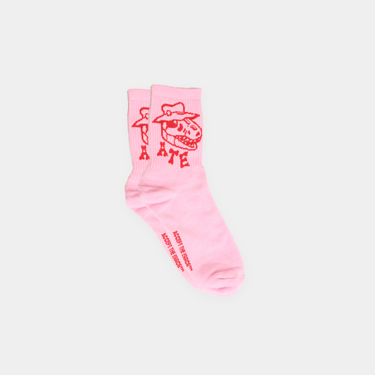 Pink Socks ATE ''Skull Dino''