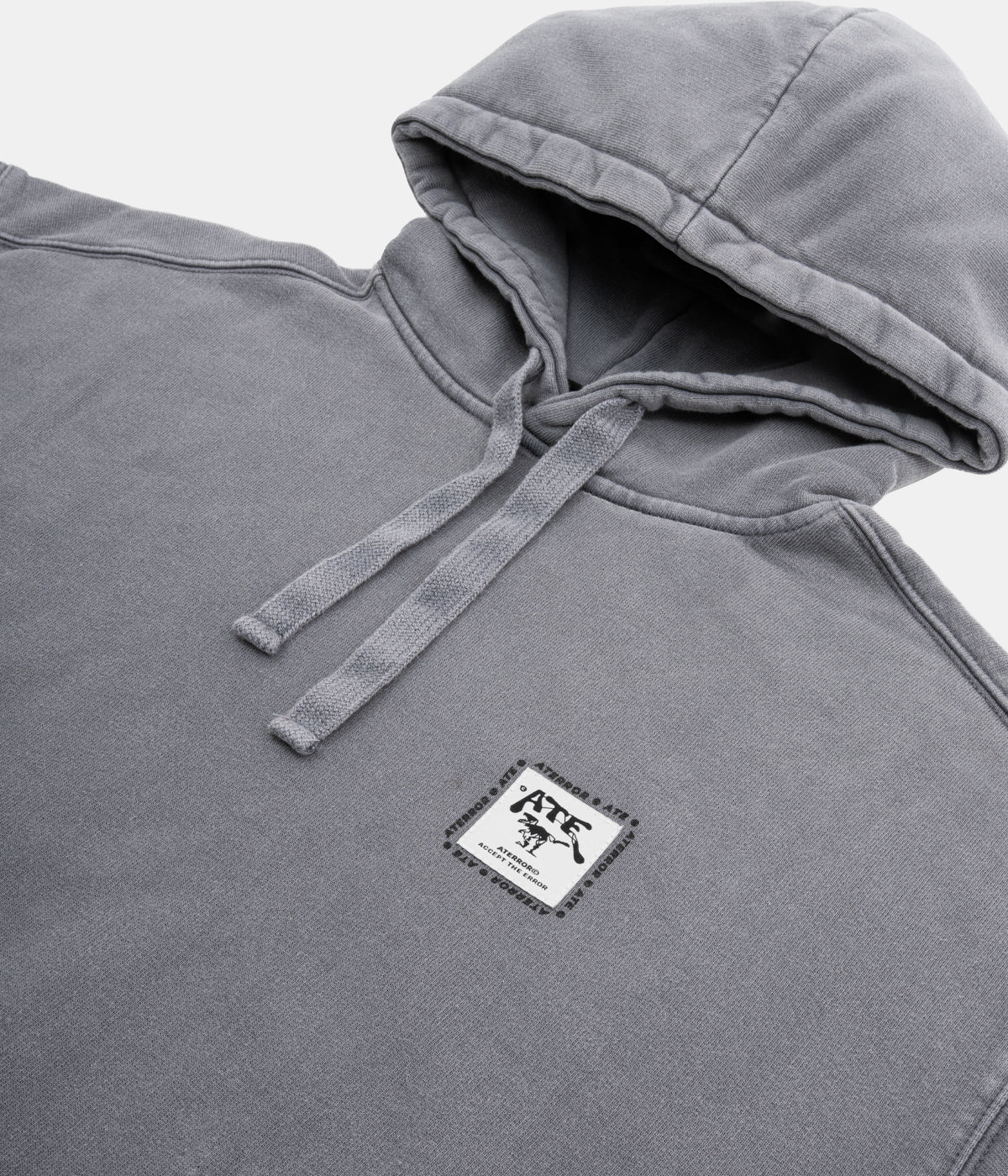 Grey Hoodie Acid Wash ATE "Extinction Code"