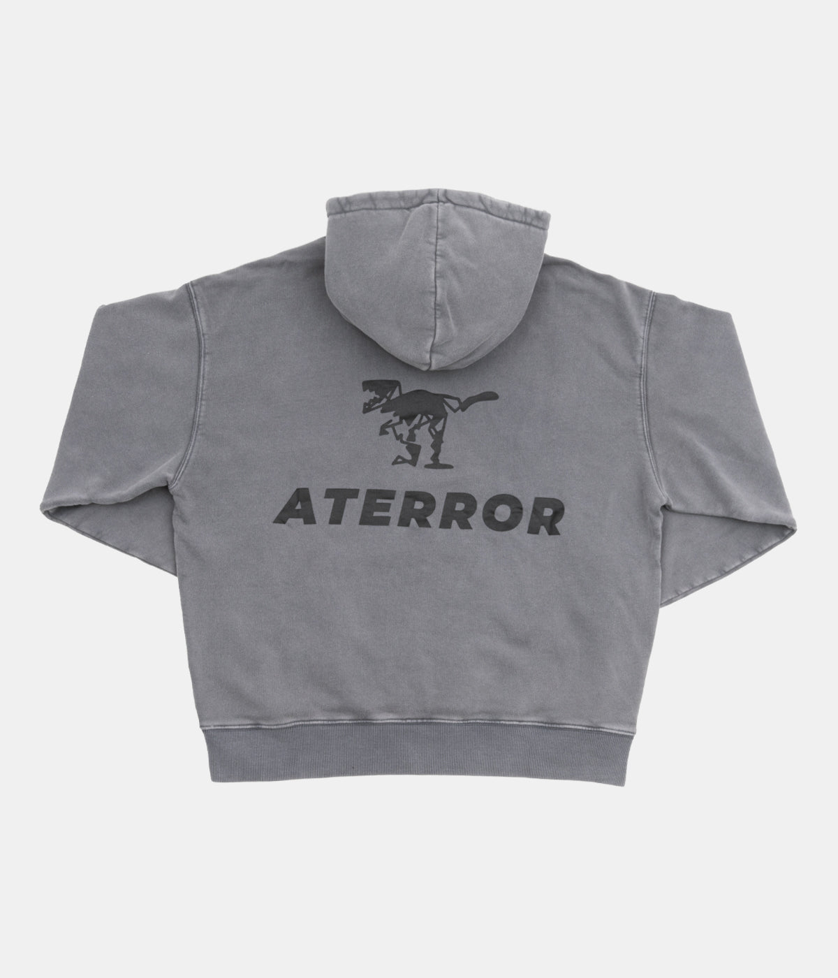 Grey Hoodie Acid Wash ATE "Extinction Code"